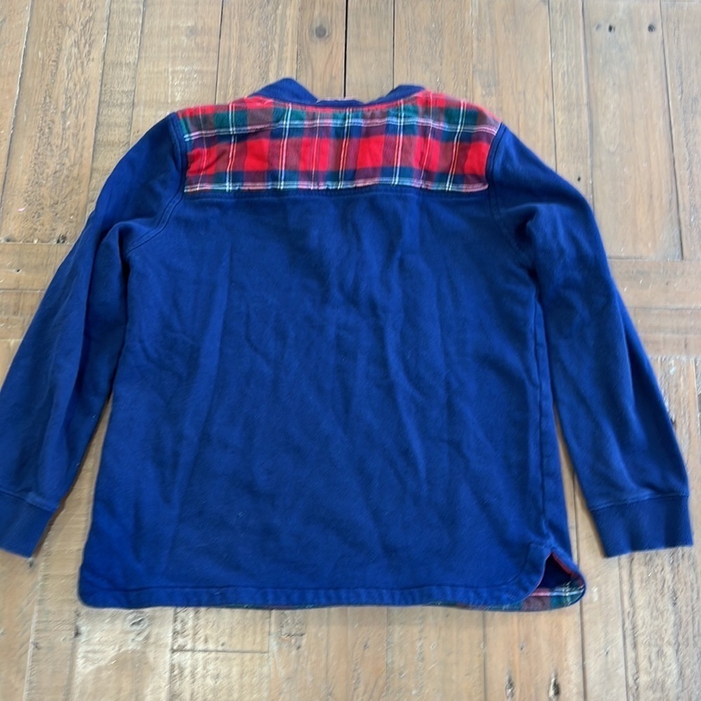 Vineyard vines navy plaid quarter zip pullover - Picture 4 of 5